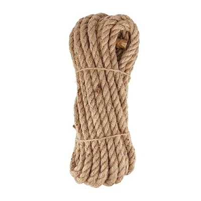 Afbeelding van D.RECT jute touw 12 mm 10 m natuurlijke vezels gevlochten