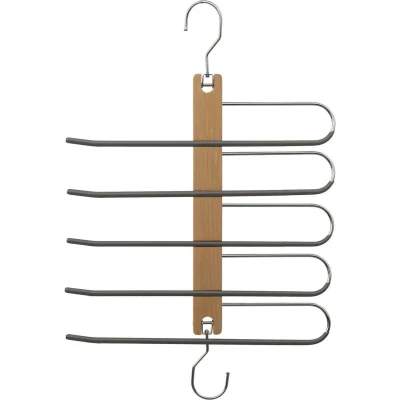 Afbeelding van Luxe kledinghanger/broekhanger voor 5 broeken 33 x 49 cm Kledingkast hangers/kleerhangers/broekhangers