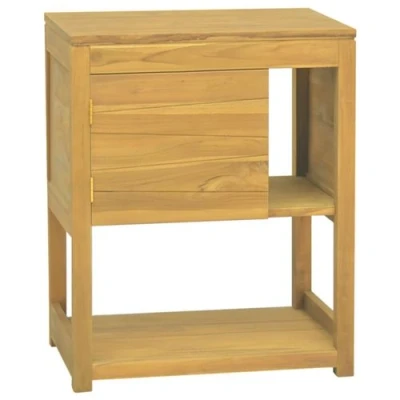 Afbeelding van Badkamerkast 60x40x75 cm massief teakhout