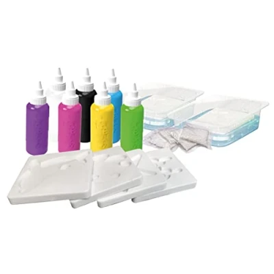 Afbeelding van Aqua Gelz Creative Set, 7 flesjes kleurgel van 30ml, 4 mallen, 4x wateradditief, vanaf 8 jaar Hobbypakket