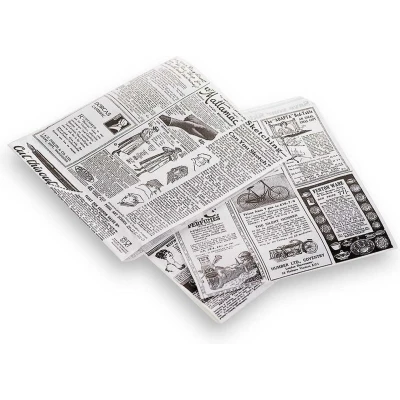 Afbeelding van Vetvrij Papier Hamburger Pizza Slice Zakjes 17 x 18 cm 500 Stuks