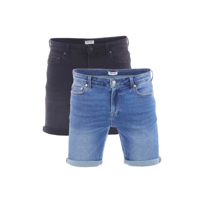 Afbeelding van Only &amp; Sons Heren Short Broeken ONSPLY 2er Pack regular/straight Fit Veelkleurig Volwassenen 2 Korte Jeans