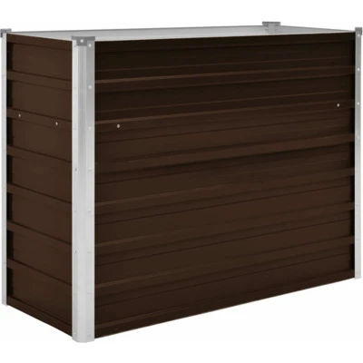 Afbeelding van Plantenbak verhoogd 100x40x77 cm gegalvaniseerd staal bruin