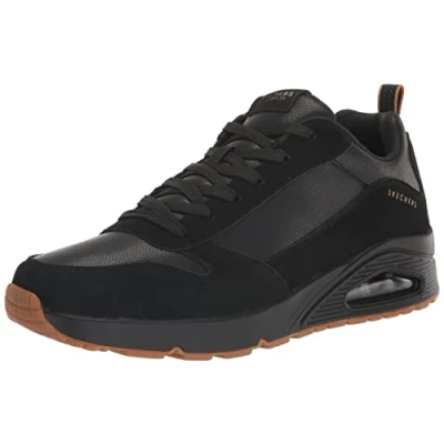 Afbeelding van Skechers Sneakers laag, Heren, Maat: 42, Black Imitatieleer/ textiel