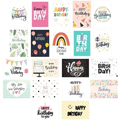 Afbeelding van Edition Seidel SW02, verjaardagskaarten, ansichtkaarten, wenskaart, verjaardagskaart voor mannen, vrouwen, Happy Birthday kaarten met spreuken
