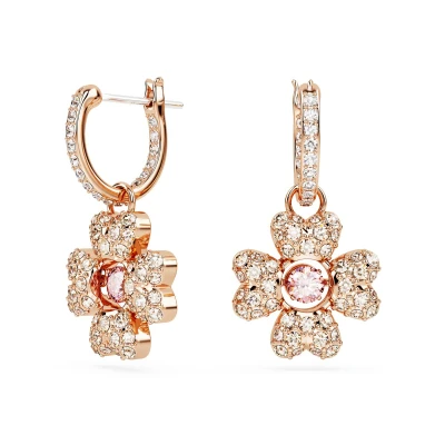 Afbeelding van Swarovski dames Idyllia oorringen verguld in de kleur Roségoud