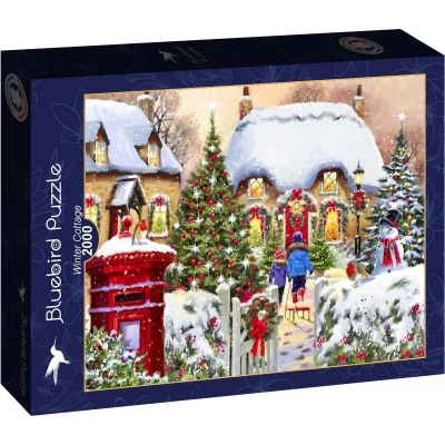 Afbeelding van Bluebird kerstpuzzel 2000 stukjes &quot;Winter cottage&quot;