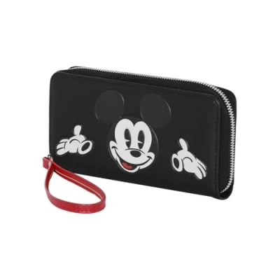 Afbeelding van Mickey Mouse Visage Essential Portemonnee, zwart, 19 x 10 cm, één maat, gezicht portemonnee essentieel, zwart., Essentiële