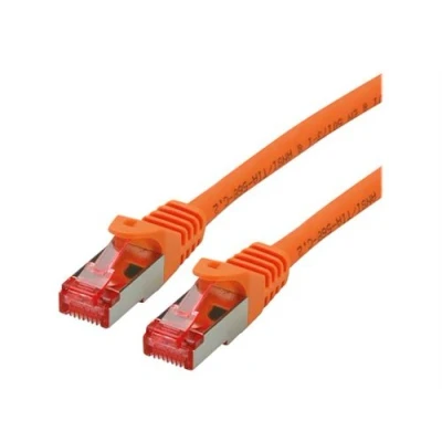 Image de Roline Cordon de raccordement RJ 45 (M) pour 1 m SFTP, PiMF CAT 6 sans halogène, moulé, bloqué orange