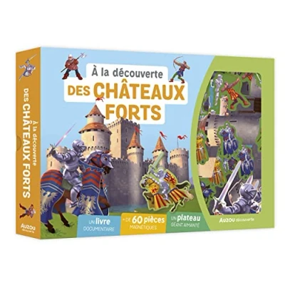 Afbeelding van A la découverte des châteaux forts: Coffret avec 1 livre, plus de 60 pièces magnétiques et plateau aimanté