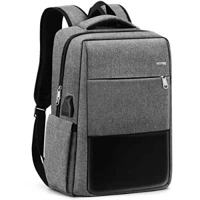 Afbeelding van HOMIEE Laptoprugzak met USB poort en Hoofdtelefoonaansluiting, 15,6 inch Schoolrugzak, Laptopvak, Grote Capaciteit Anti Diefstal Schokbestendig Ademend Multifunctionele Rugzak voor mannen/dames