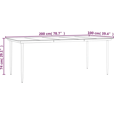 Afbeelding van vidaXL 7 delige Tuinset poly rattan zwart
