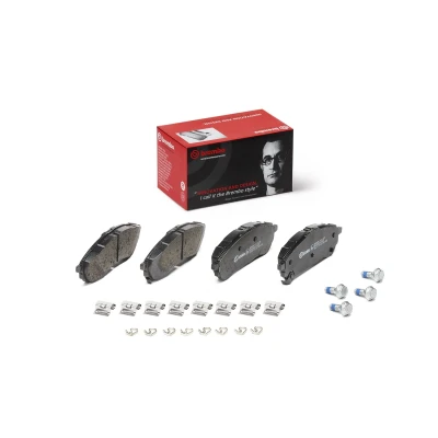 Afbeelding van BREMBO P 24 235 Remblokkenset Met akoestische slijtagewaarschuwing anti kreukplaat, remzadelschroef toebehoren FORD: Ranger Mk3