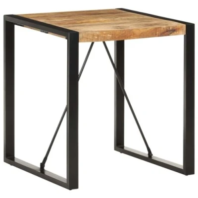 Afbeelding van vidaXL Eettafel 70x70x75 cm massief ruw mangohout