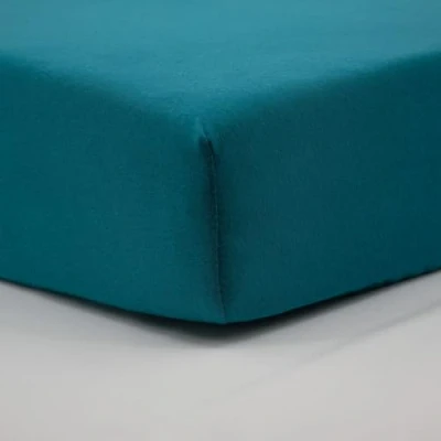 Afbeelding van BabyCalin Hoeslaken, 60 x 120 15 cm, tropisch blauw, Oeko Tex gecertificeerd