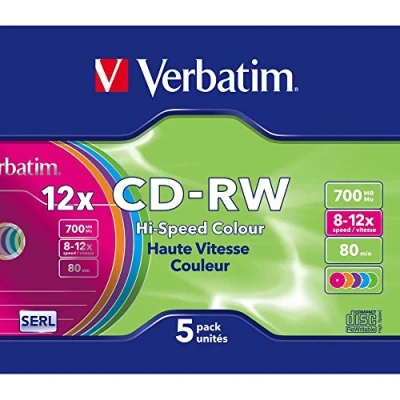 Image de Verbatim datalifeplus hi speed cd rw x 5 700 mo