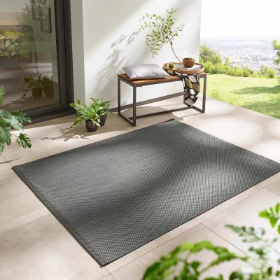 Afbeelding van Buitenkleed Elara Antraciet 80x150 Cm