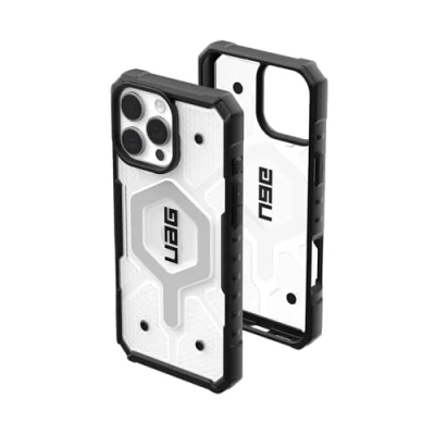 Afbeelding van Urban Armor Gear Pathfinder Clear Hoesje Geschikt voor Apple iPhone 16 Pro Max Compatibel met MagSafe Back Cover Beschermhoes Ice