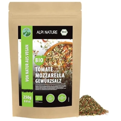 Image de Alpi Nature Tomate et Mozzarella BIO Mélange d&#039;Épices 250g, Assaisonnement Italien pour Cuisine