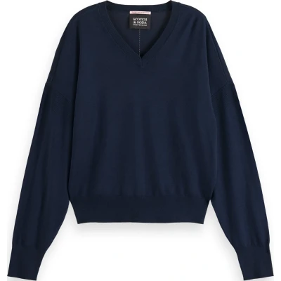 Afbeelding van Scotch &amp; Soda CORE V NECK Relaxed Trui, Dames, Maat: XS, Night