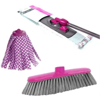 Afbeelding van Lifetime Schoonmaakset 120 cm Paars/Blauw/Groen 5 delig