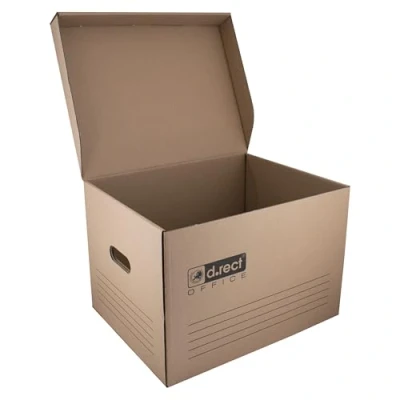 Afbeelding van D.RECT Set van 6 archiefdozen 2100 431 x 333 294 mm met klapdeksel bruin