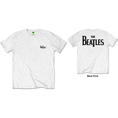Afbeelding van The Beatles Drop T Logo Heren shirt XL Wit