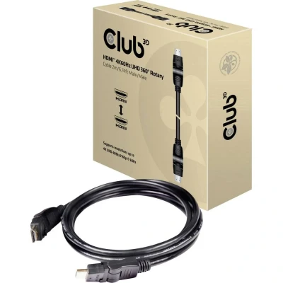 Afbeelding van club3D HDMI Aansluitkabel A stekker, stekker 2.00 m Zwart CAC 1360 High Speed met ethernet, Vlambesten