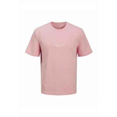 Afbeelding van JACK &amp; JONES Jorvesterbro Tee Ss Crew Neck Noos T shirt Heren (1 stuk), Roze gemarmerd, S