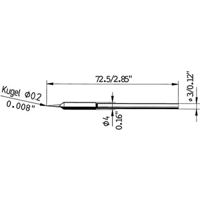 Afbeelding van Ersa 212 SD LF soldeerpunt Potloodvorm Grootte 0.2 mm Inhoud: 1 stuk(s)