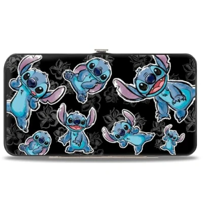 Afbeelding van Buckle Down Lilo &amp; Stitch dames scharnierende portemonnee, Stitch, 17,8 x 10,2 cm, portemonnee