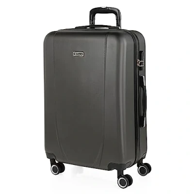Afbeelding van ITACA trolley koffers, ABS Harde buitenbekleding, bestendig en licht. Telescopische handgreep, 2 handvatten, 4 wielen. Geïntegreerd slot. Lage kosten, klein, gemiddeld, groot, Antraciet