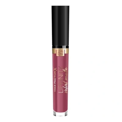 Afbeelding van Max Factor Lipfinity Velvet matte Merlot 5 Vloeibare lippenstift met afwerking in verleidelijk paars, verzorgende kokosolie, houdt tot 24 uur