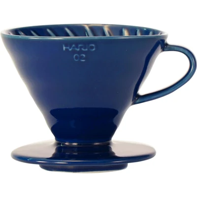 Afbeelding van Hario V60 Dripper Koffiefilterhouder Van Porselein Donkerblauw