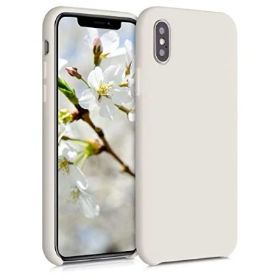 Afbeelding van kwmobile telefoonhoesje geschikt voor Apple iPhone X Hoesje met siliconen coating Smartphone case in maanglans