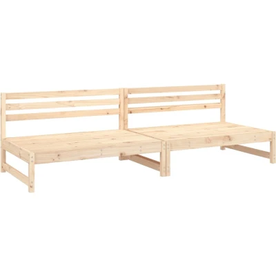 Afbeelding van vidaXL Tuinmiddenbanken 2 st 120x80 cm massief grenenhout