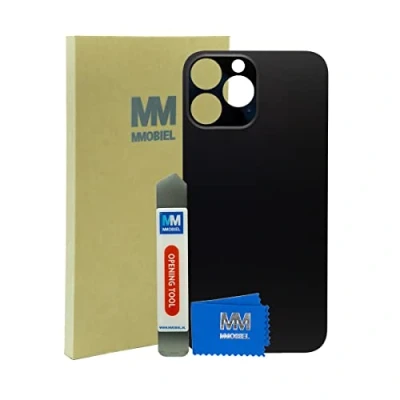 Afbeelding van MMOBIEL Achterkant voor iPhone 13 Pro Max Back Cover Glas Grafiet Zwart