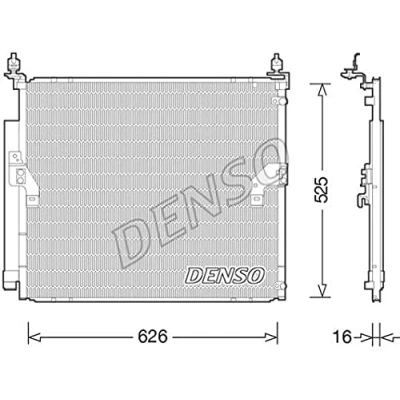 Afbeelding van DENSO DCN50034 Condensor Airco Met droger R 134a