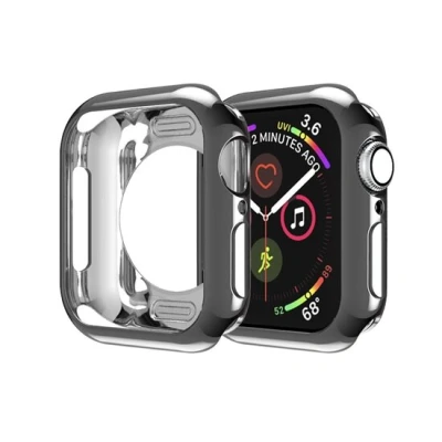 Afbeelding van Apple Watch Siliconen case 44mm Zwart Geschikt voor