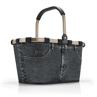 Afbeelding van Reisenthel Carrybag Boodschappenmand 22L Frame Jeans Dark Grey Grijs