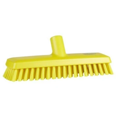 Image de VIKAN 70436 brosse à récurer avec alimentation en eau, 270 mm, polyester, moyen, jaune 7043/6
