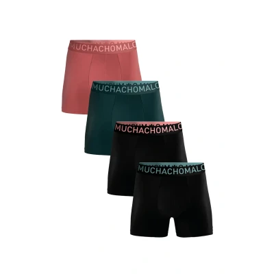 Afbeelding van Muchachomalo Heren Boxershorts 4 Pack Bamboe Zacht Ondergoed Maat M Mannen Zwarte Onderbroeken