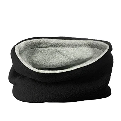 Afbeelding van TOSKATOK® Kinderen Jongens Meisjes Warm Winter Omkeerbare Zachte Fleece Snood Nekwarmer Sjaal Halssjaal, Zwart/Grijs