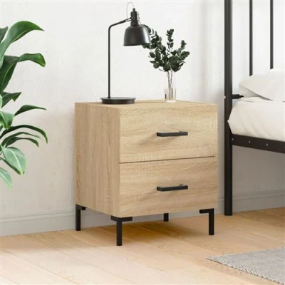 Afbeelding van vidaXL Nachtkastje 40x35x47,5 cm bewerkt hout sonoma eikenkleurig