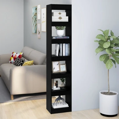 Afbeelding van Boekenkast/kamerscherm 40x30x198 cm zwart