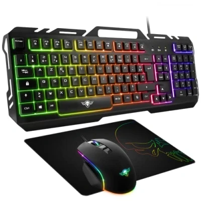 Afbeelding van SPIRIT OF GAMER Gaming Pack 3 in 1 Pro MK5 toetsenbord RGB Anti Ghosting Gamingmuis 7 toetsen 3200 DPI Antislip mat Compatibel met PC/Playstation/Xbox