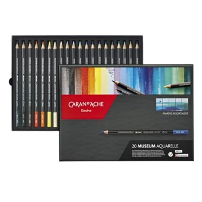 Afbeelding van Caran d&#039;Ache Museum Aquarelle Aquarelpotloden, extra fijne kwaliteit, verschillende kleuren, 24 stuks