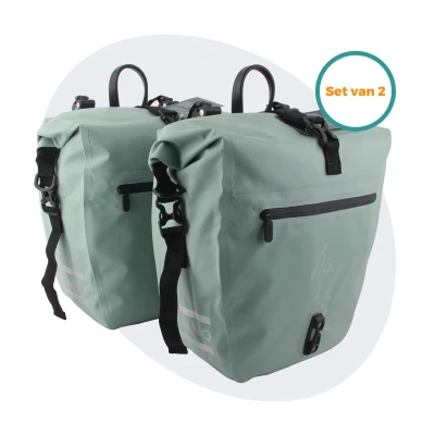 Afbeelding van Voltano Enkele Fietstas Set E bike Mint Groen 46 Liter