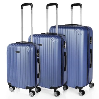 Afbeelding van ITACA set van 3 trolley koffers, 50, 60 en 70 cm, ABS, uitbreidbaar, hard, stevig licht, telescopisch handvat 4 wielen, geïntegreerd slot, voordelig
