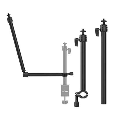 Afbeelding van VIJIM LS04 Statief arm voor camera/microfoon/videolamp 2 delen met draaibare en kantelbare statiefkop 1/4inch schroefaansluiting 25 35 cm lang Max 1kg belastbaar gewicht Zwart
